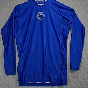 Fuji Rashguard Shirt Long Sleeve Blue Rank Small Jiu-jitsu BJJ